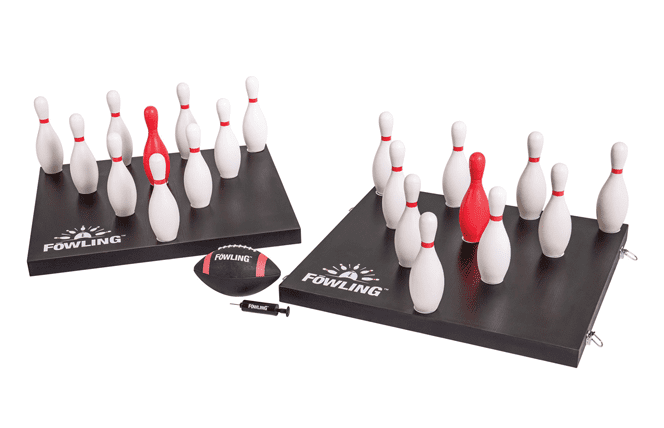 fowling game set (football + bowling)