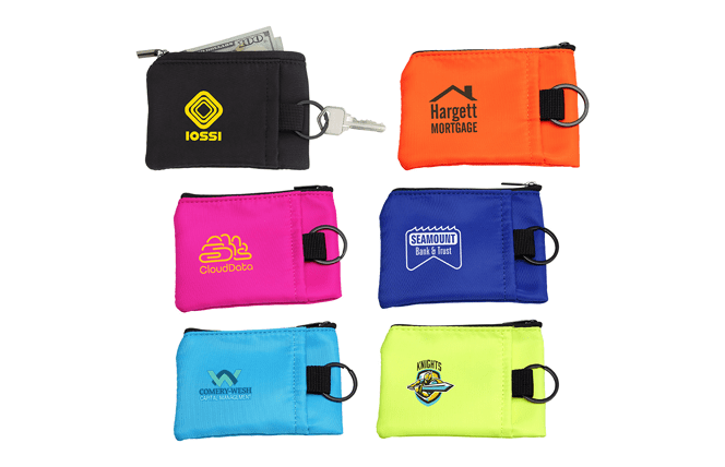 compact festival wallet with key ring