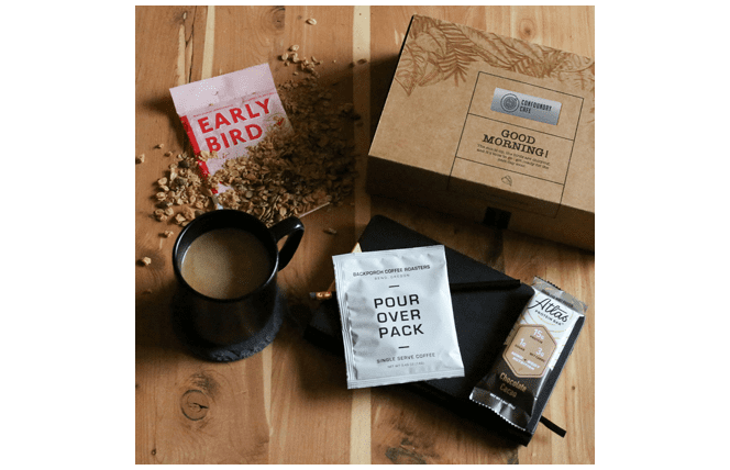 kickstart morning breakfast kit with coffee, granola and more
