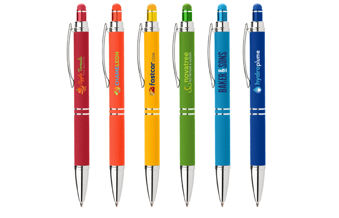 gel pens in six colors