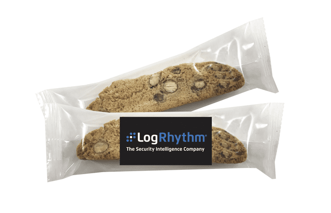 individually wrapped biscotti with custom label