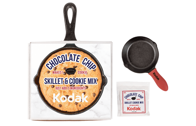 mini cast iron skillet and cookie mix gift set