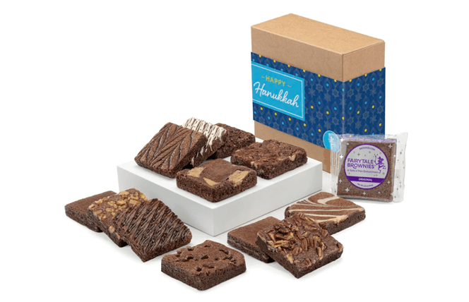 Hanukkah brownies gift box