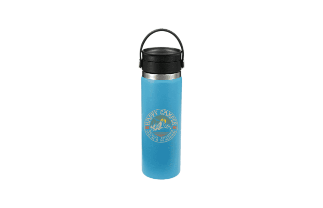Hydro Flask Wide Mouth With Flex Sip - turquoise water bottle with custom logo