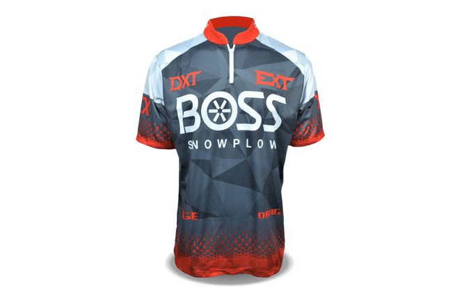 custom dye sublimated sports jersey with quarter zip