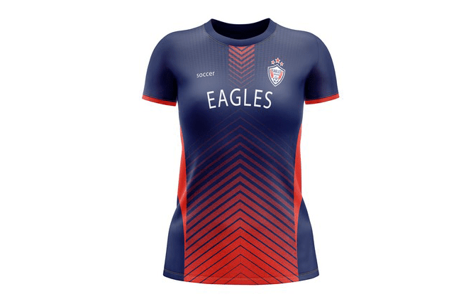 classic women's soccer jersey dye sublimated custom design