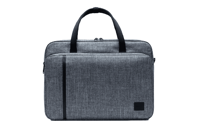 gray brand-name messenger bag for laptop